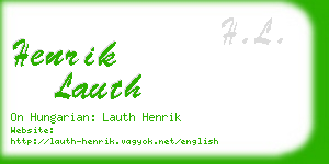 henrik lauth business card